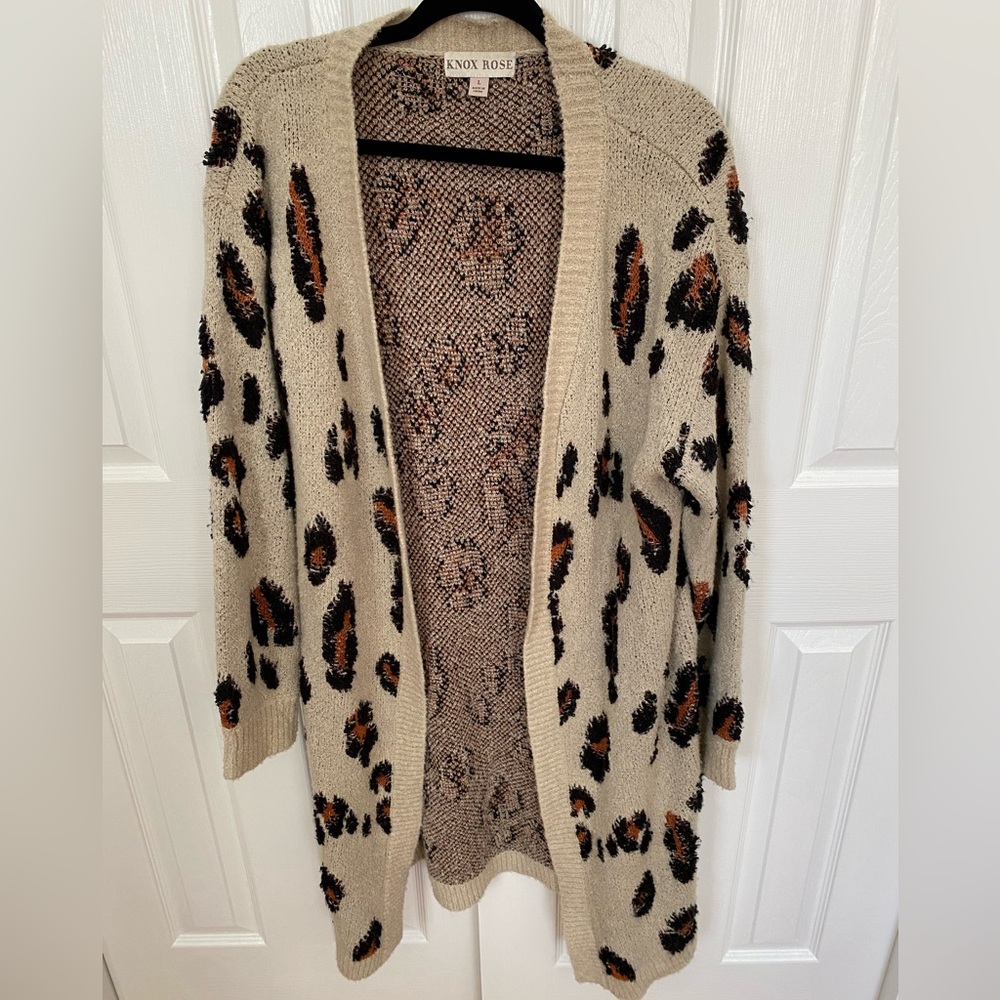 Knox Rose Leopard Patterned Cardigan